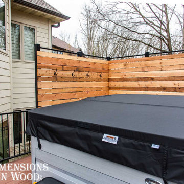 Composite and Cedar Deck for 7 Person Hot Tub Spa in Columbia