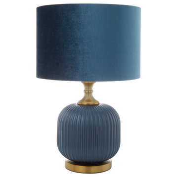 Transitional Blue Fabric Table Lamp 561264