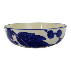 Le Souk Ceramique - Wide Stoneware Salad/Pasta Bowl Jinane Design - Serving And Salad Bowls