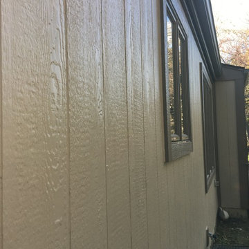 LP Smartside 4x8 sheets, Anderson 400 series Casement windows and trim