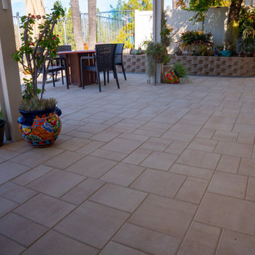 Elegant Outdoor Transformation with Retaining Wall & Paver Design