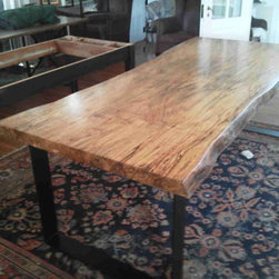 Live Edge Silver Maple Dining Table - Dining Tables