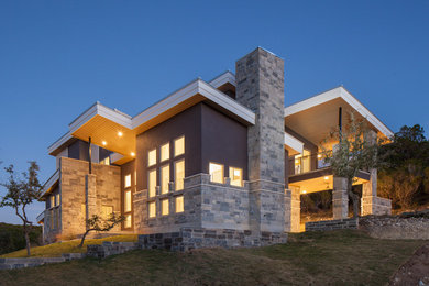 Contemporary exterior home idea in Austin