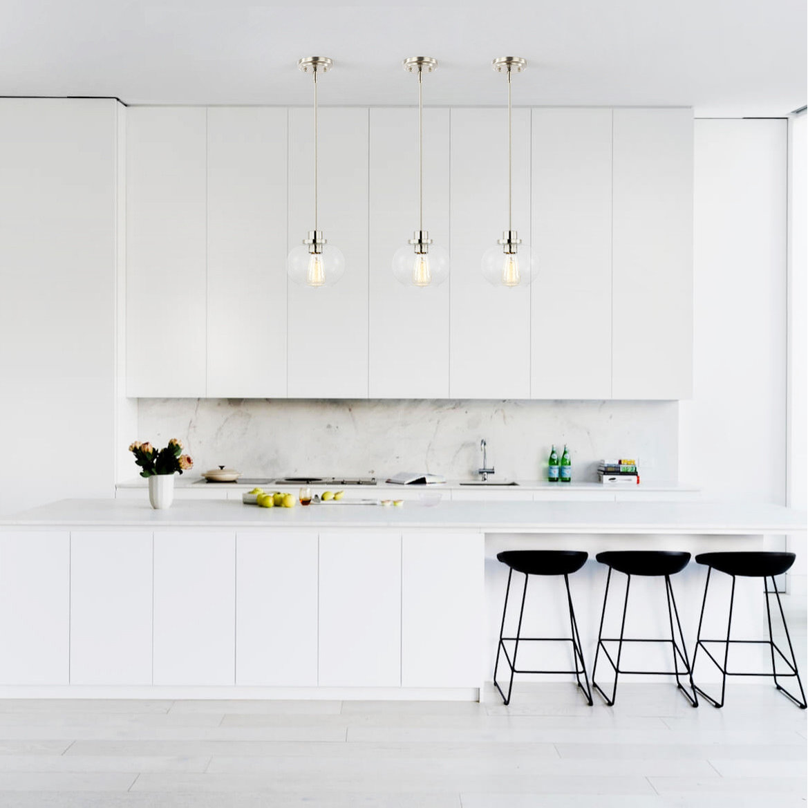 Comstock Seeded Glass Pendant Light