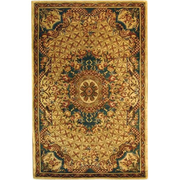 Safavieh Classic Collection CL304 Rug, Ivory/Light Blue, 5'x8'
