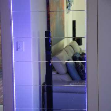 Colour Changeable Strip Lighting around a mirror
