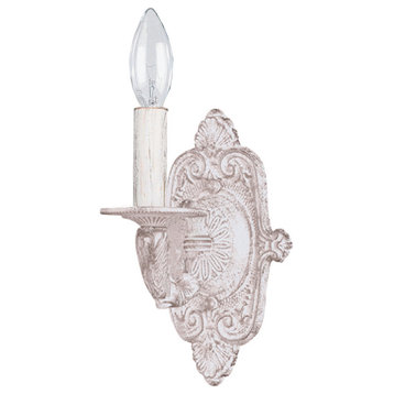Crystorama 5111-AW, 1 Light Wall Mount - Antique White