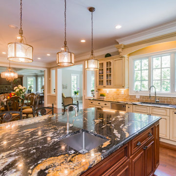 White Cream Elegant Kitchen Cabinets