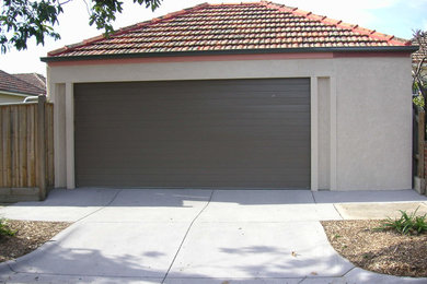 Photo of a medium sized detached double garage in Melbourne.