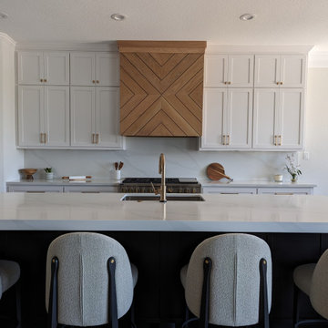 Black and white oak kitchen