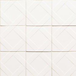 Robert A. M. Stern Collection Trellis Snow 4" x 4" - Mosaic Tile
