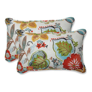Set of 2 Blue 550206 Pillow Perfect Outdoor Veranda Rectangular Throw Pillow