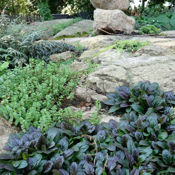 Rustic Peastone Patio & Garden - World's End, Hingham