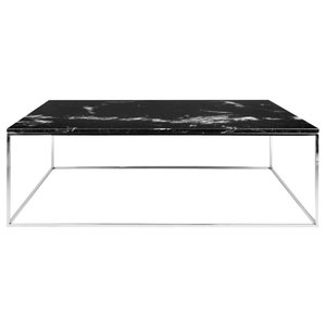 Modern Marble Top Minimal Metal Base Coffee Table Industrial Coffee Tables By Plush Pod Decor Houzz