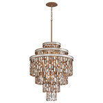 Corbett Lighting - Dolcetti Pendant With Silver Finish, Mixed Shells, Crystal and Shade, 24" - Finish: Dolcetti Silver, Mixed