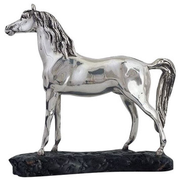 Silver Arabian Horse Sculpture A71