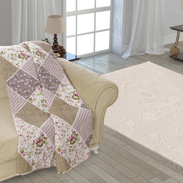 Chiara Rose Microfiber Reversible 1-Piece Multipurpose Quilted Throw Blanket