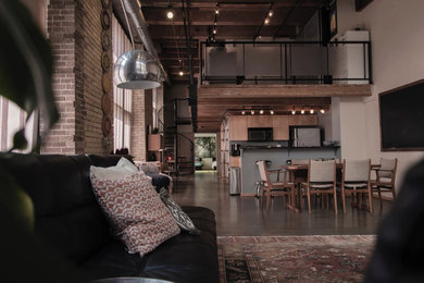 Inspiration for a contemporary living room remodel in Seattle