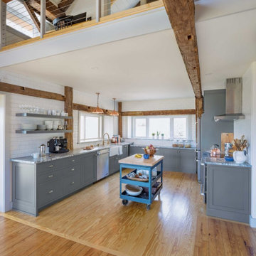 New kitchen is light & bright.