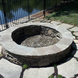 Outdoor Fireplaces & Fire Pits with Pennsylvania Flag Stone Flooring - Fire Pits