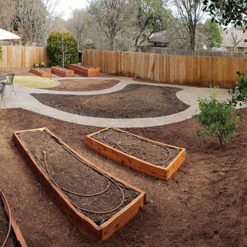 Paver Garden & Cedar Raised Beds