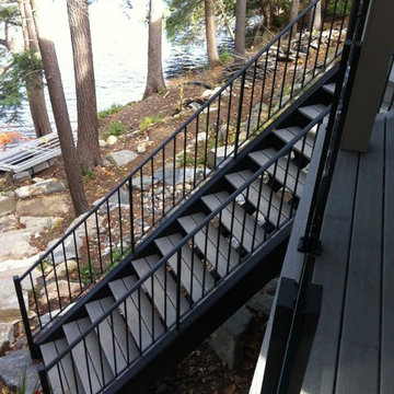 Steel and Trex Outdoor Stairway