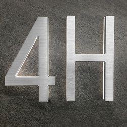 Black Lighted 8" House Letters - House Numbers