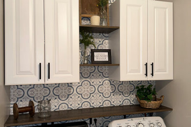 Example of a farmhouse laundry room design in Philadelphia