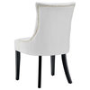 Regent Tufted Performance Velvet Dining Side Chairs, Set of 2, White