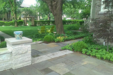 This is an example of a traditional landscaping in Chicago.