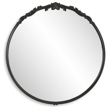 Contemporary 30" x 31" Black Mirror