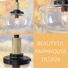 Kira Home Grove 19" Farmhouse Pendant Light, Schoolhouse Style Glass Shade