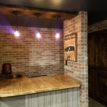 Old Mill Thin Brick Basement Bar - Brick Color Castle Gate