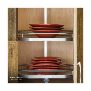 Corner plate storage cabinet