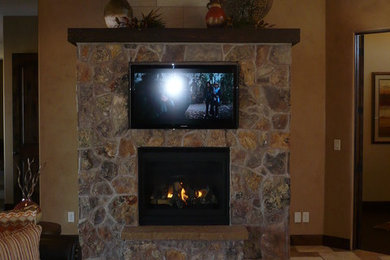 Inspiration for a mediterranean living room remodel in Salt Lake City