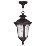 Livex Lighting - Livex Lighting 7854-07 Oxford - One Light Outdoor Chain Pendant - Canopy Included.  Shade IncludeOxford One Light Out Bronze Clear Water G *UL Approved: YES Energy Star Qualified: n/a ADA Certified: n/a  *Number of Lights: Lamp: 1-*Wattage:100w Medium Base bulb(s) *Bulb Included:No *Bulb Type:Medium Base *Finish Type:Bronze