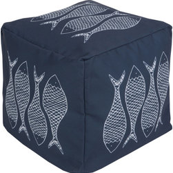 Surya Poufs- (POUF-276) - Floor Pillows And Poufs