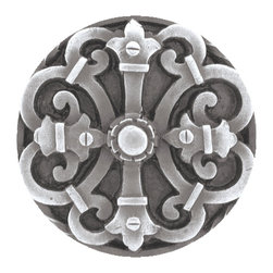 Inviting Home Inc. - Chateau Knob, Antique-Style Pewter - Cabinet And Drawer Knobs