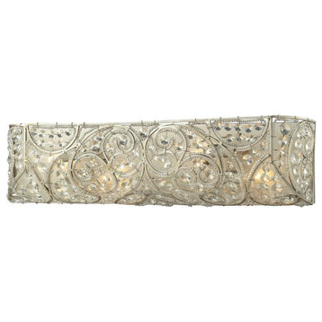 Andalusia 4-Light Bath, Aged Silver