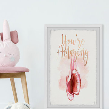 "Amazing Ballet Shoes" Framed Painting Print