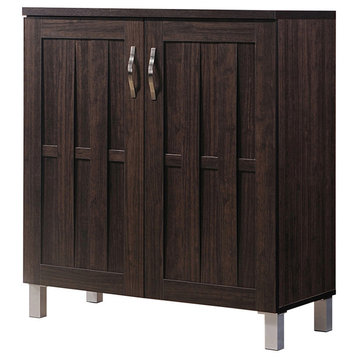 Excel Modern and Contemporary Dark Brown Sideboard Storage Cabinet