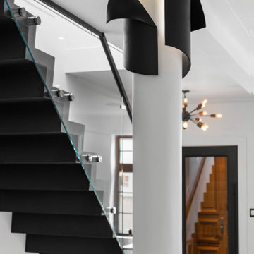 Gorgeous staircase in a 2-family home in Ridgewood