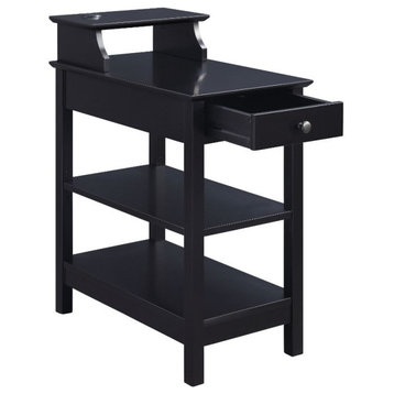 Acme Slayer Side Table With USB Charging Dock Black