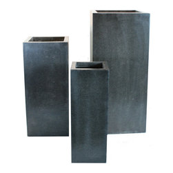 AuthenTEAK Lightweight Fiberglass Planters - Outdoor Pots And Planters
