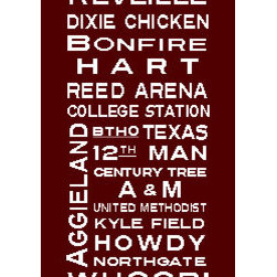 Texas Aggies Gallery-wrapped canvas Fan art decor. Whoop! - Home Decor