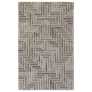 Weave & Wander Palatez Taupe/Natural Rug, 5'x8'