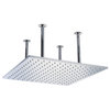 ALFI brand LED5014 20 Square Rain Shower Head Multi LED Polished S. Steel