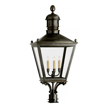 Sussex Outdoor Wall Lantern, 3-Light, Bronze, 16"W (CHO 7033BZ 28NWY)