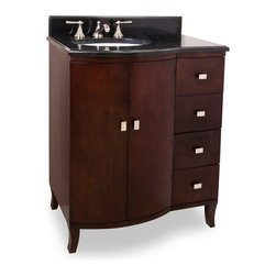 Mahogany Vanity With Top and Bowl 30 Inch - Bathroom Vanities And Sink Consoles