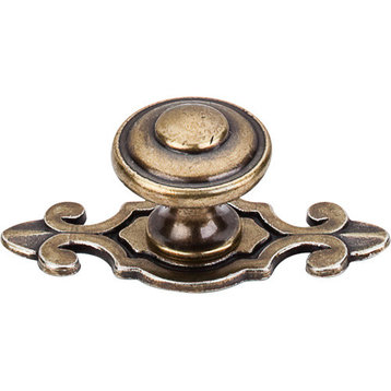 Top Knobs  -  Canterbury Knob 1 1/4" w/Backplate - German Bronze